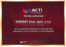 Certifikát ACTi