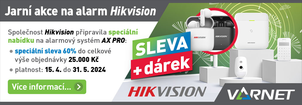 Velká jarní akce na alarmy Hikvision
